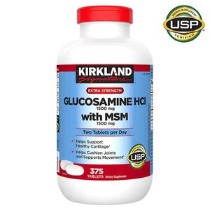 Kirkland Signature Glucosamine with MSM, 375 Tablets 커클랜드 글루코사민 MSM 375정